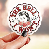 Ik wil niet  pinup sticker