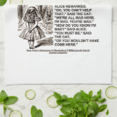 Ik wil niet tussen Mad Mensen Alice Wonderland gaa Theedoek (Gevouwen)