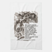 Ik wil niet tussen Mad Mensen Alice Wonderland gaa Theedoek (Verticaal)