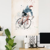 Ik wil op mijn fiets rijden poster (Thuiskantoor)