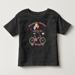 Ik wil rijden op mijn fiets Bike Balloons Kinder Shirts