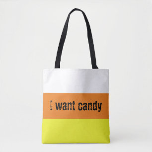 Ik wil snoep Candy Corn Draagtas