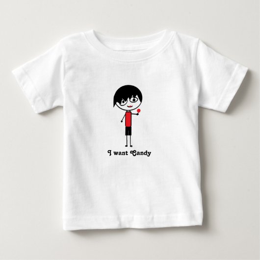 ik wil snoep emo kind shirt (Voorkant)