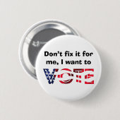 Ik wil stemmen ronde button 5,7 cm (Voorkant /achterkant)
