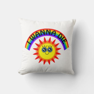 Ik wil sterven - regenboog lachende zon kussen