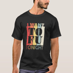 Ik wil Tofu Tonight Vegan Vegetarian Retro T-shirt