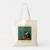 Ik wil Tuxedo Cat Gardening Funny Cat Qu Tote Bag (Achterkant)