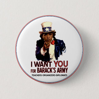 Ik wil u - Obama politieke Button