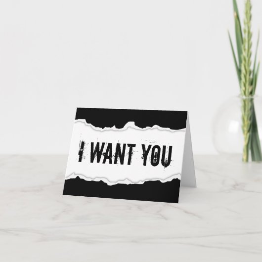 ik wil u pagineer scheur feestdagen kaart (Voorkant)