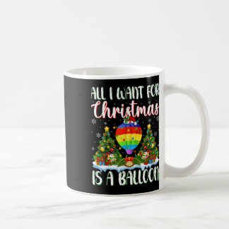 Ik wil voor Kerstmis is een ballon kerstboomlichte Koffiemok