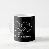 "Ik wil woedend zijn" - de barbaar, altijd. Koffiemok (Voorkant links)