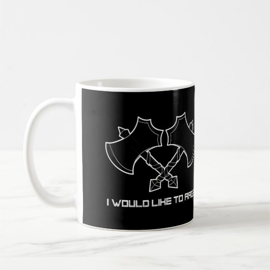 "Ik wil woedend zijn" - de barbaar, altijd. Koffiemok (Links)