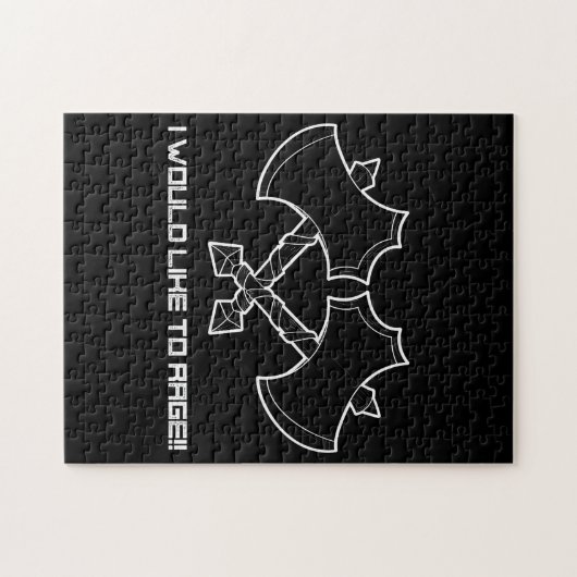 "Ik wil woedend zijn" - de barbaar, altijd. Legpuzzel (Horizontaal)