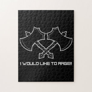 "Ik wil woedend zijn" - de barbaar, altijd. Legpuzzel