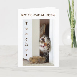 IK WIL ZEGGEN **HOOG BIRTHDAY TEACHER** KAART