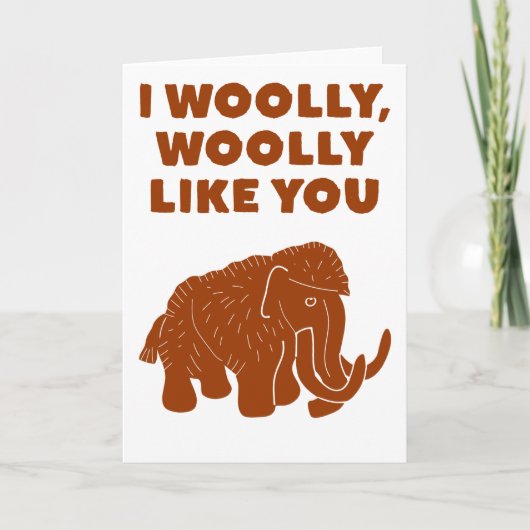 Ik wilde graag dat je mammoth zou kletsen kaart (Voorkant)