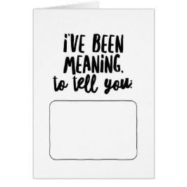 Ik wilde je vertellen...