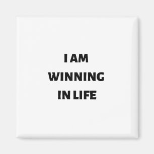 Ik win in het leven magneet