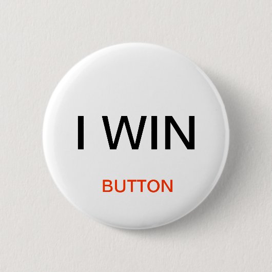 Ik win knoop ronde button 5,7 cm (Voorkant)
