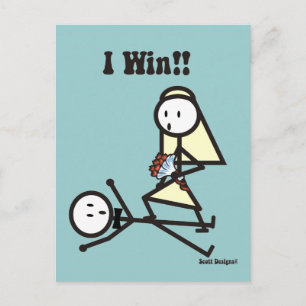 Ik win Wedding Briefkaart