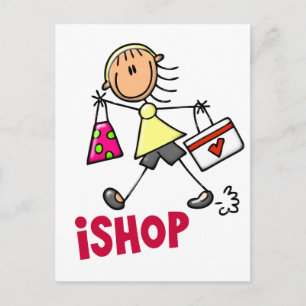 Ik WINKEL de T-shirts & de Giften van het Cijfer Briefkaart