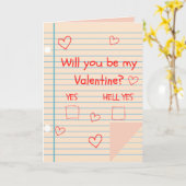 Ik wist dat je ja zou zeggen! Grappige Valentijnsk Kaart (Gele Bloem)