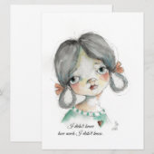 Ik wist het niet - vlakke frameable Kaart (Voorkant / Achterkant)