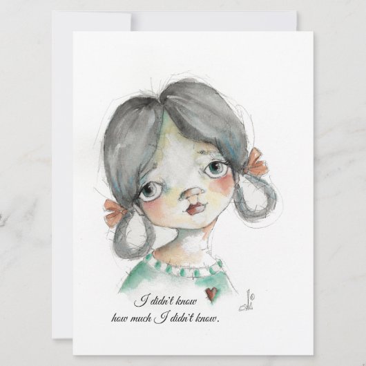 Ik wist het niet - vlakke frameable Kaart (Voorkant)