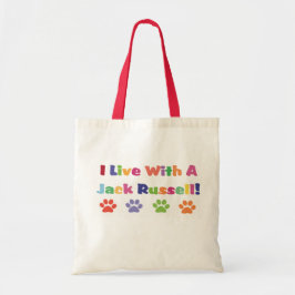 Ik woon bij een Jack Russell Tote Bag