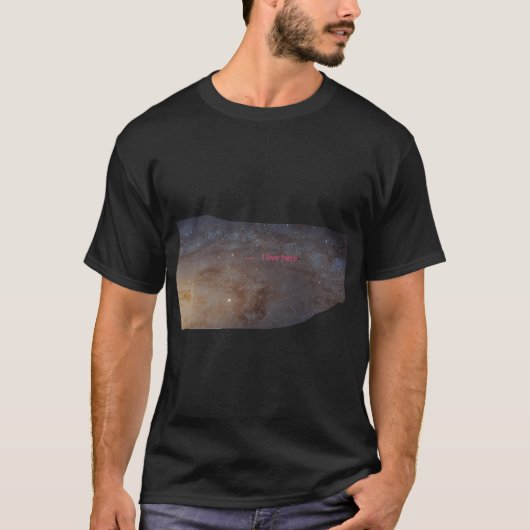 Ik woon hier, Mannen Basic Dark T-Shirt (Voorkant)