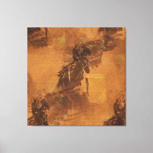 Ik woon in Barrel Race - Rodeo Event Canvas Afdruk (Voorkant)