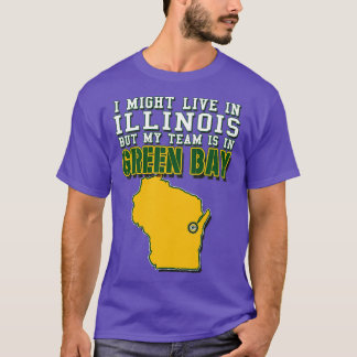 Ik woon misschien in Illinois, maar mijn team is i T-shirt