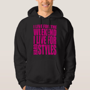 Ik woon voor het weekeinde (roze) hoodie