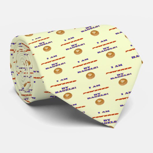 Ik word aangedreven door Bagels Stropdas (Opgerold)
