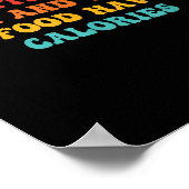 Ik word echt ziek en moe van eten met calorieën poster (Hoek)