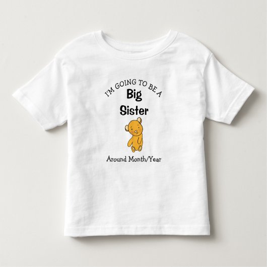 Ik word een Big Sister Kinder Shirts (Voorkant)