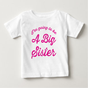 Ik word een Big Sister T Shirt in Hot Pink