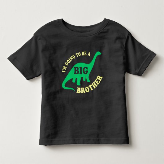 Ik word een grote broer - dinosaurus kinder shirts (Voorkant)