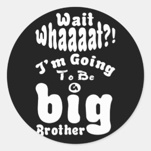 Ik word een grote broerbroer. ronde sticker
