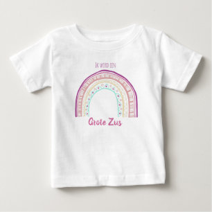 Ik word een grote zus met getekend regenboog