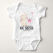 Ik word een grote zuster-Baby-aankondiging Romper (Voorkant)
