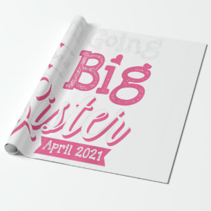 Ik word een grote zuster in april 2021 grappig cadeaupapier