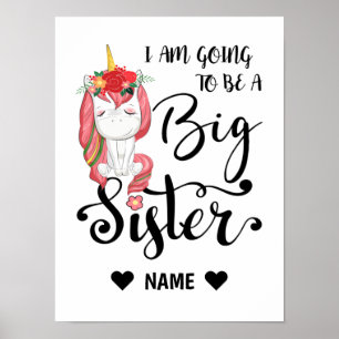 Ik word een grote zuster poster