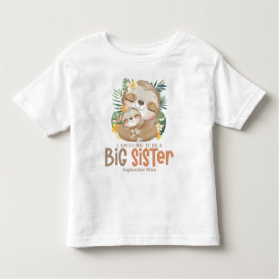 Ik word een grote zuster Sloth-aankondiging Kinder Shirts
