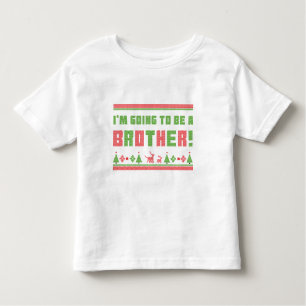Ik word een lelijke broertje in kerststijl kinder shirts