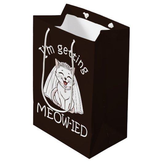 Ik word ge-meow-ied! medium cadeauzakje (Voorkant Gekanteld)