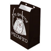 Ik word ge-meow-ied! medium cadeauzakje (Achterkant Gekanteld)