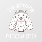 Ik word ge-meow-ied! raamsticker (Vel)