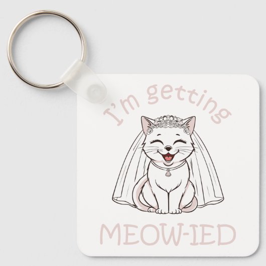 Ik word ge-meow-ied! sleutelhanger (Voorkant)
