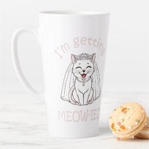 Ik word ge-meow-wed! latte mok